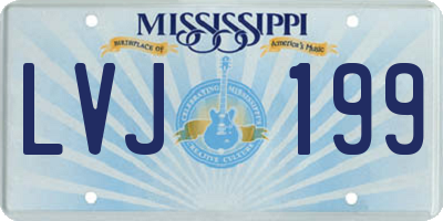 MS license plate LVJ199