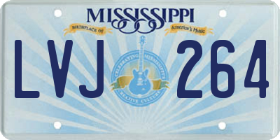 MS license plate LVJ264