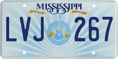 MS license plate LVJ267