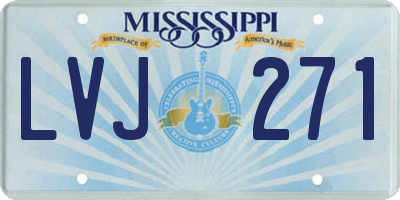 MS license plate LVJ271