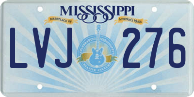 MS license plate LVJ276