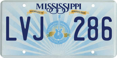 MS license plate LVJ286