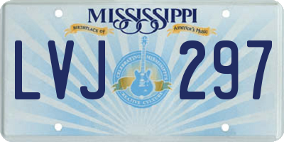 MS license plate LVJ297
