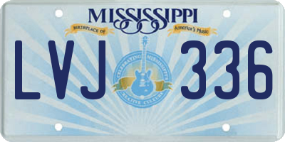 MS license plate LVJ336