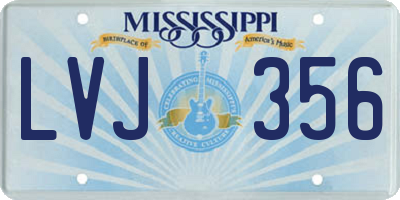 MS license plate LVJ356