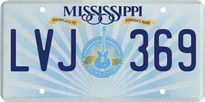 MS license plate LVJ369