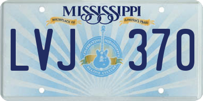 MS license plate LVJ370