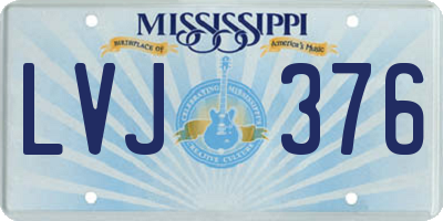 MS license plate LVJ376