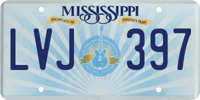 MS license plate LVJ397