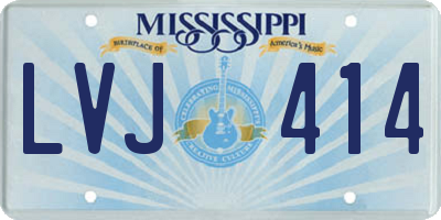 MS license plate LVJ414