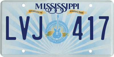 MS license plate LVJ417