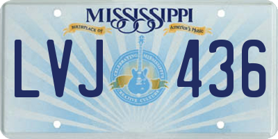 MS license plate LVJ436