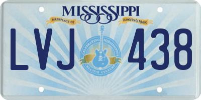 MS license plate LVJ438