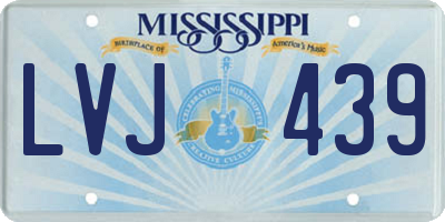 MS license plate LVJ439