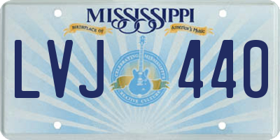 MS license plate LVJ440