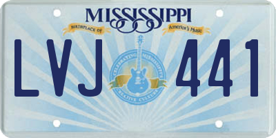 MS license plate LVJ441