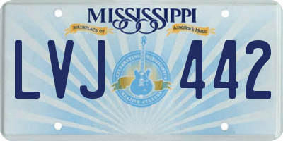 MS license plate LVJ442