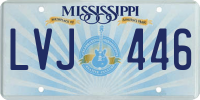MS license plate LVJ446
