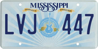 MS license plate LVJ447