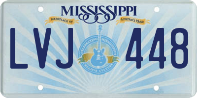 MS license plate LVJ448