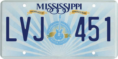 MS license plate LVJ451