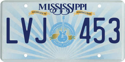 MS license plate LVJ453