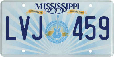MS license plate LVJ459