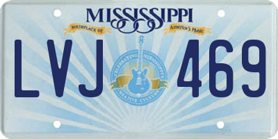 MS license plate LVJ469