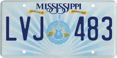 MS license plate LVJ483