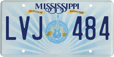MS license plate LVJ484