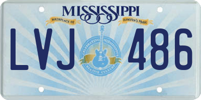 MS license plate LVJ486