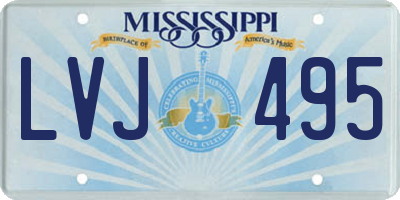 MS license plate LVJ495