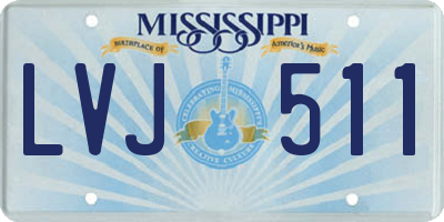 MS license plate LVJ511