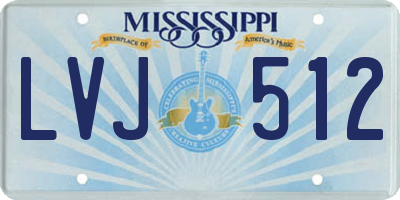 MS license plate LVJ512