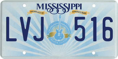 MS license plate LVJ516