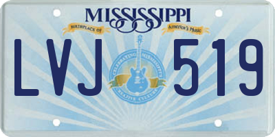 MS license plate LVJ519