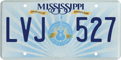 MS license plate LVJ527
