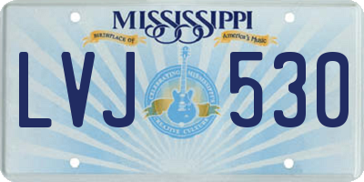 MS license plate LVJ530