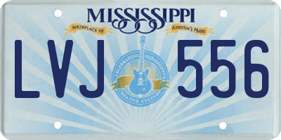 MS license plate LVJ556