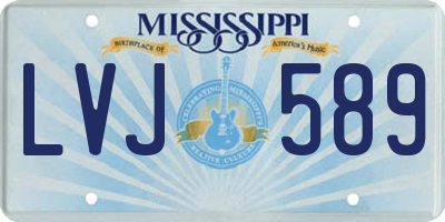 MS license plate LVJ589