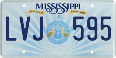 MS license plate LVJ595
