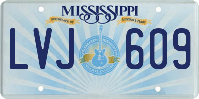 MS license plate LVJ609