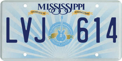 MS license plate LVJ614