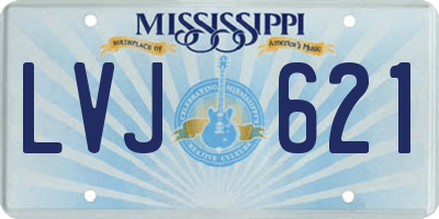 MS license plate LVJ621