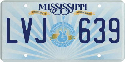 MS license plate LVJ639