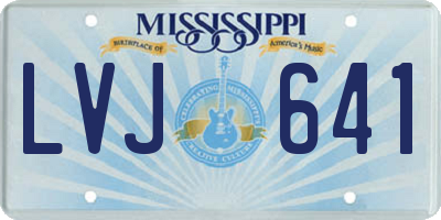 MS license plate LVJ641