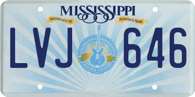 MS license plate LVJ646