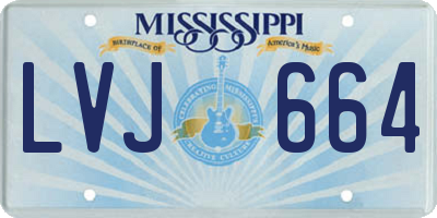 MS license plate LVJ664