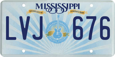 MS license plate LVJ676