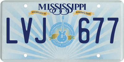 MS license plate LVJ677